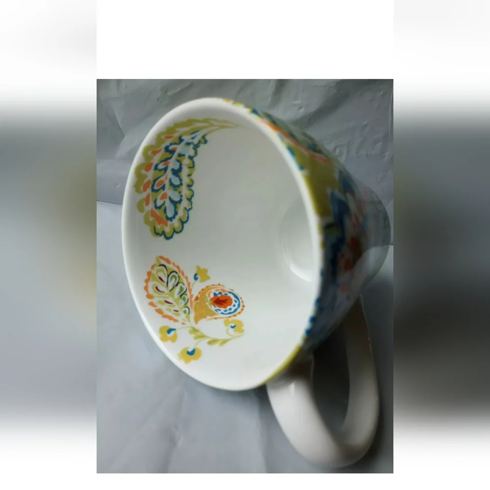 Pier 1 Imports Paisley Coffee/Tea Mug/Cup 12ounces